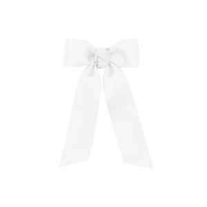 White Grosgrain Tiny Streamer Bow