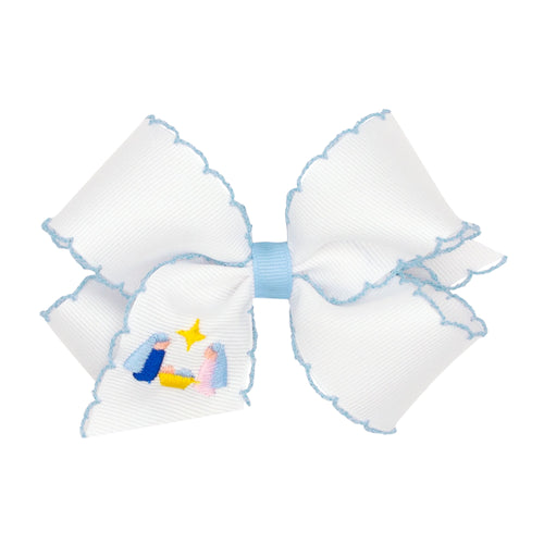 Medium Moonstitch Nativity Bow