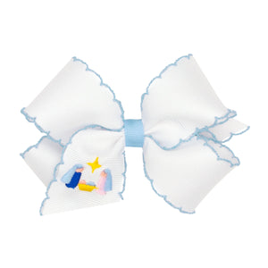 Medium Moonstitch Nativity Bow
