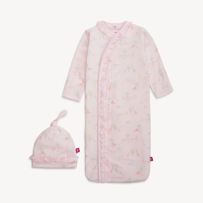 Pink Serene Safari Magnetic Gown & Hat Set