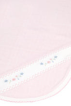 Pink Flowers Herringbone Blanket
