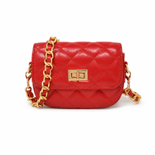 Kids Quilted Crossbody Bag with Chain Strap