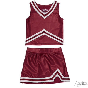 Shimmer Cheer Suit in Maroon Game Day