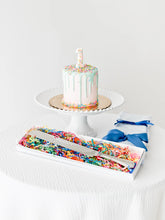 White Seersucker Birthday Knife