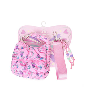 Quilted Scrunchies Mini Hobo Floral Printed Bag Charm Set