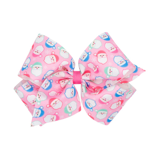 King Pink Christmas Santa Bow