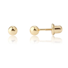 14K Gold-Plated Ball Stud Earrings for Baby & Kids