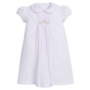 Chest smocked Dress, Pink Bunny