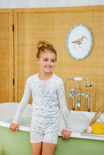 Sara Jane's Long Sleeve Short Set (Pointelle) Dunwoody Daisy with Palm Beach Pink