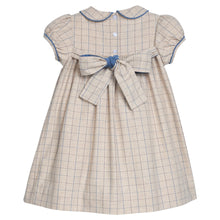 Smocked Natalie Dress -Durham Windowpane