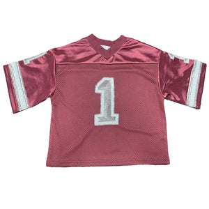 Maroon and Silver Sequin Jersey