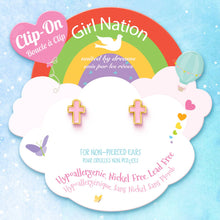 CLIP ON Cutie Earrings | Pink Cross