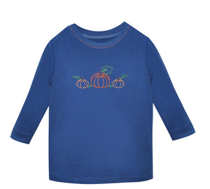 Navy Houston Shirt, Pumpkins