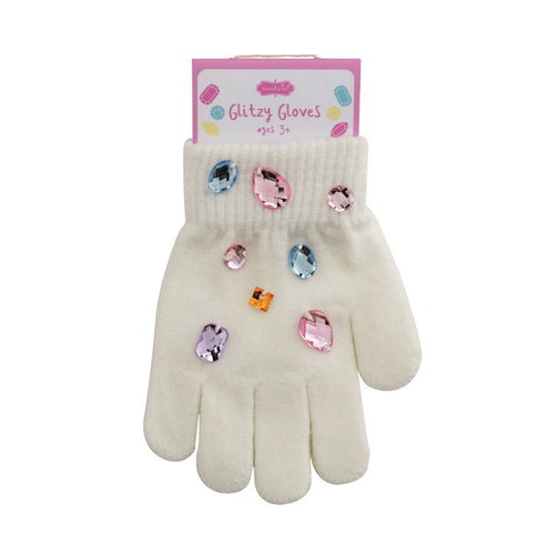 White Glitzy Gloves