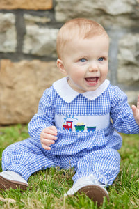 Chest Smocked Romper, Train