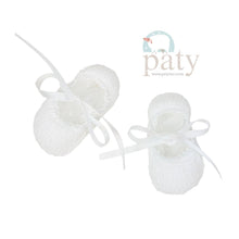 White Paty Knit Slippers #156