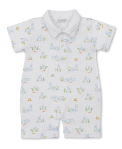 Bunny Patch Playsuit, Blue