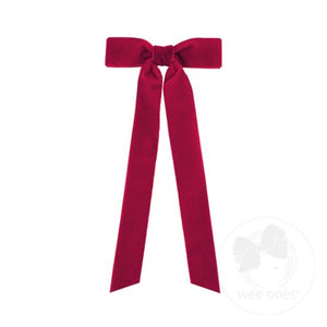 Mini Velvet Longtail Bow (9639)