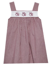 Bulldog Paw Prints Maroon Dress