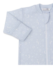 Crescent Moonlight Blue Zip Footie