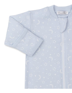 Crescent Moonlight Blue Zip Footie