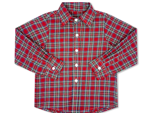 Brees Button Down Shirt, Woodstock Plaid