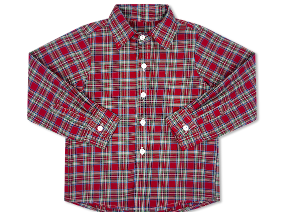 Brees Button Down Shirt, Woodstock Plaid