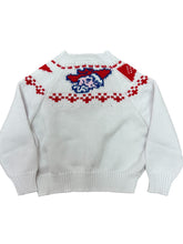 Girls Fair Isle Sweater Royal Blue & Red Cheerleader