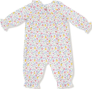 Fall Fruit Floral Smocked Romper
