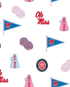 Ole Miss Cassidy Comfy Crewneck Gawsh Almighty with Palm Beach Pink