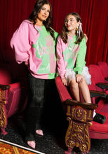 Kids Licensed Green & Pink Colorblock Character Profile Sweatshirt