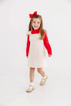 Julia Jumper Palmetto Pearl & Richmond Red Microdot Corduroy