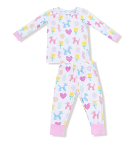 Pink Balloon Animals Loungewear Set