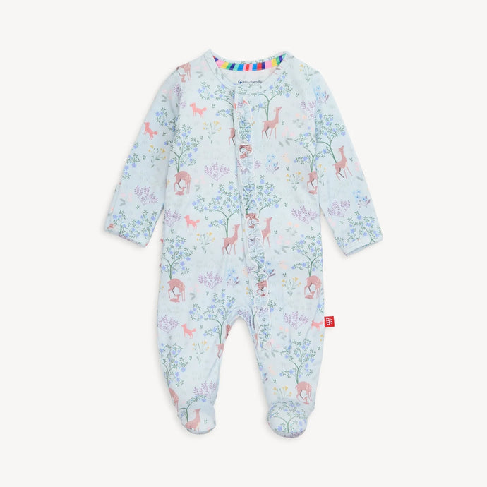 Love You Deerly Ruffle Magnetic Footie