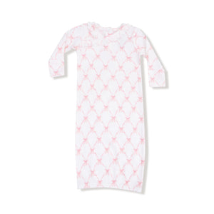 Pink Bow Trellis Gown 0/3m