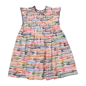 Girls Stevie Dress Colored Pencils