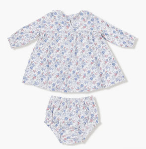 Country Girl Floral Peter Pan Collar Dress & Diaper Cover