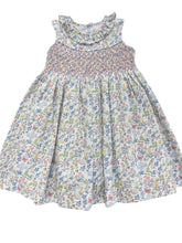 Christina Smocked Dress in Greenville Garden Butterfly