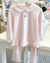 Spotted Puppy Striped Pima Tunic Set