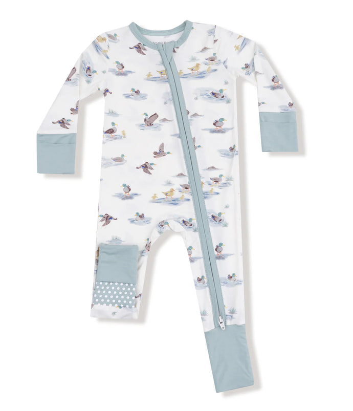 Migrating Mallards Zipper Romper