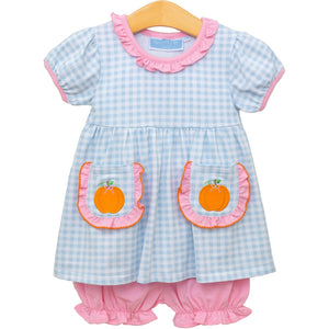 Pumpkin Short Sleeve Bloomer Set