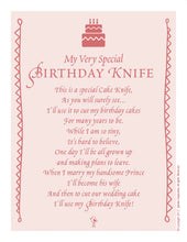 Pink Seersucker Birthday Knife