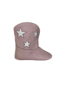 Spark Baby Pink w/White Stars Cowboy Boot