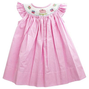 Happy Birthday Smocked Bishop Dress