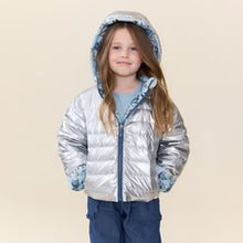 Girls Reversible Riley Jacket blue vintage butterflies