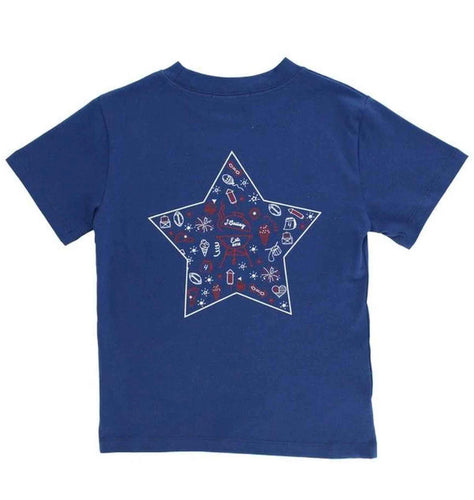 Logo Tee, Stars on Navy