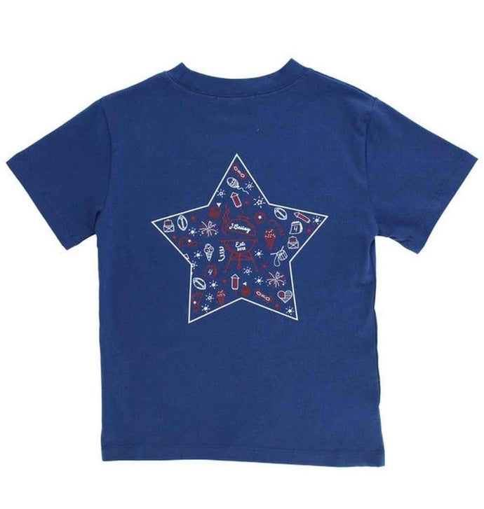 Logo Tee, Stars on Navy