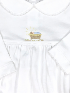 Nativity Collared Pima Footie