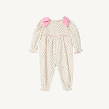 Long Sleeve Ryleigh Romper Palmetto Pearl & Richmond Red Microdot Corduroy