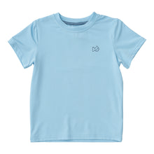 Shore Performance Fishing Tee on Light Blue